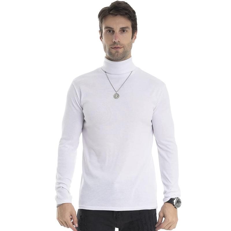 *LONGBIDA Casual Comfort Slim Fit Long Sleeve Turtleneck For Men A