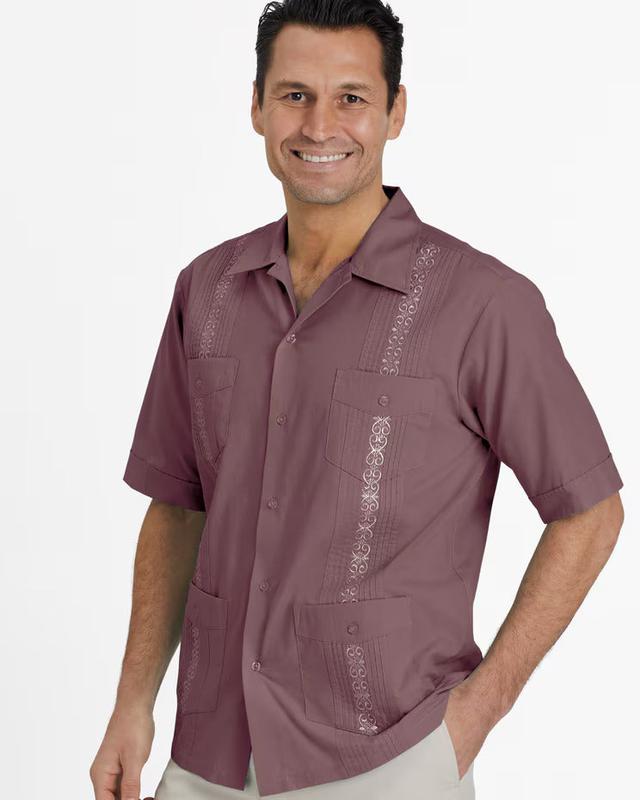 Blair Men's John Blair Short-Sleeve Guayabera Shirt