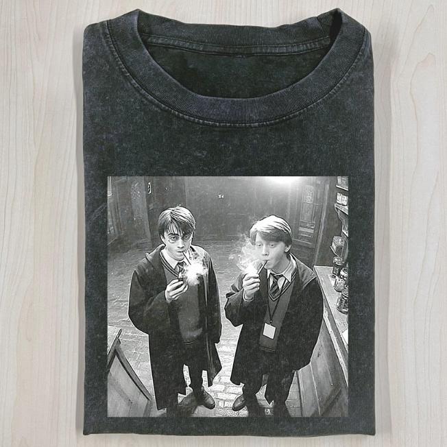 HARRY AND RON SMOKING SHIRT, HARRY POTTER Funny Tee, Movie Shirt, Halloween Shirt, Unisex T-Shirt, Gift For Men Women