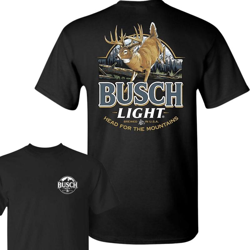 Limited Busch Light Deer Label Double Side Shirt, Beer Busch Light, For Men, For Women