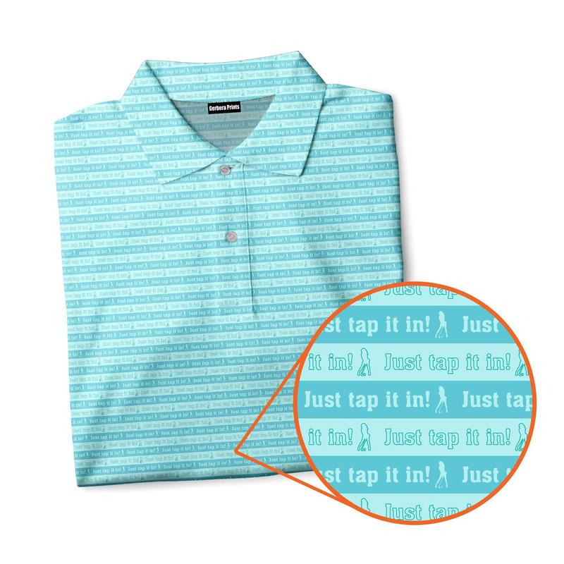 Just tap it in - Golf Polo Shirt, Unique Men Polo Shirt, Humor Witty Gift for Golf Lover