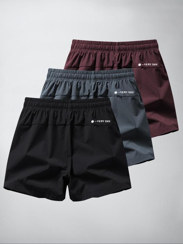 Men's Letter Print Drawstring Waist Shorts, Regular Fit Casual Pocket  Shorts, Breathable Shorts for Summer, Men's Bottoms for Daily Wear