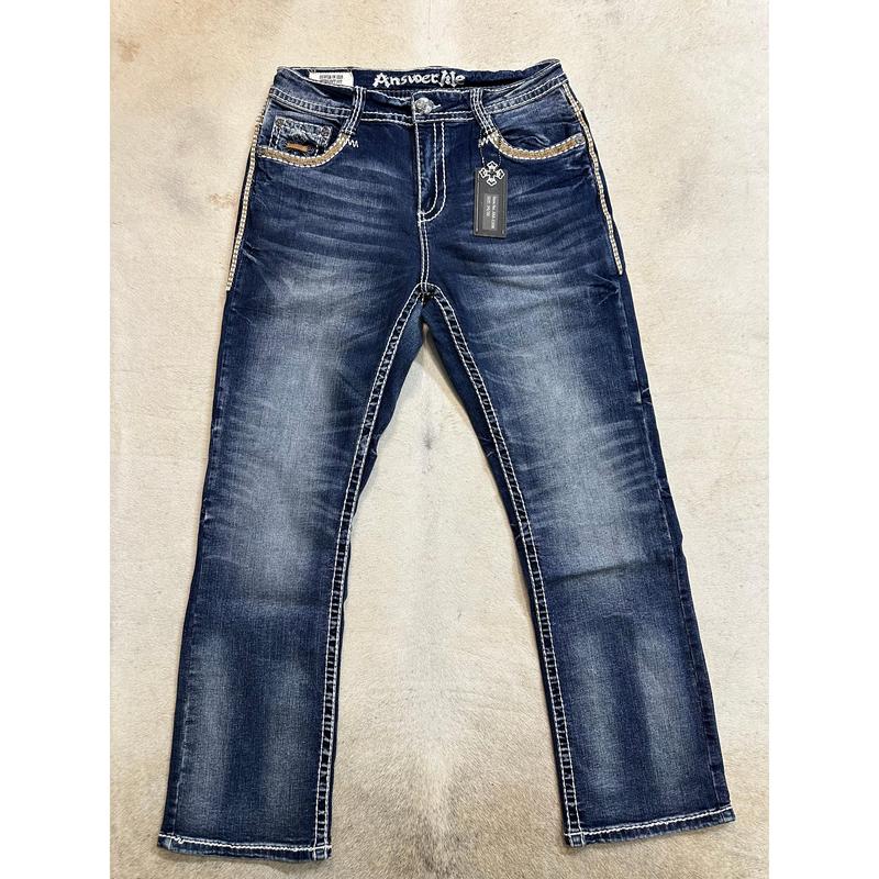 Justin Straight Stretch Men Western Jeans-2208 Denim