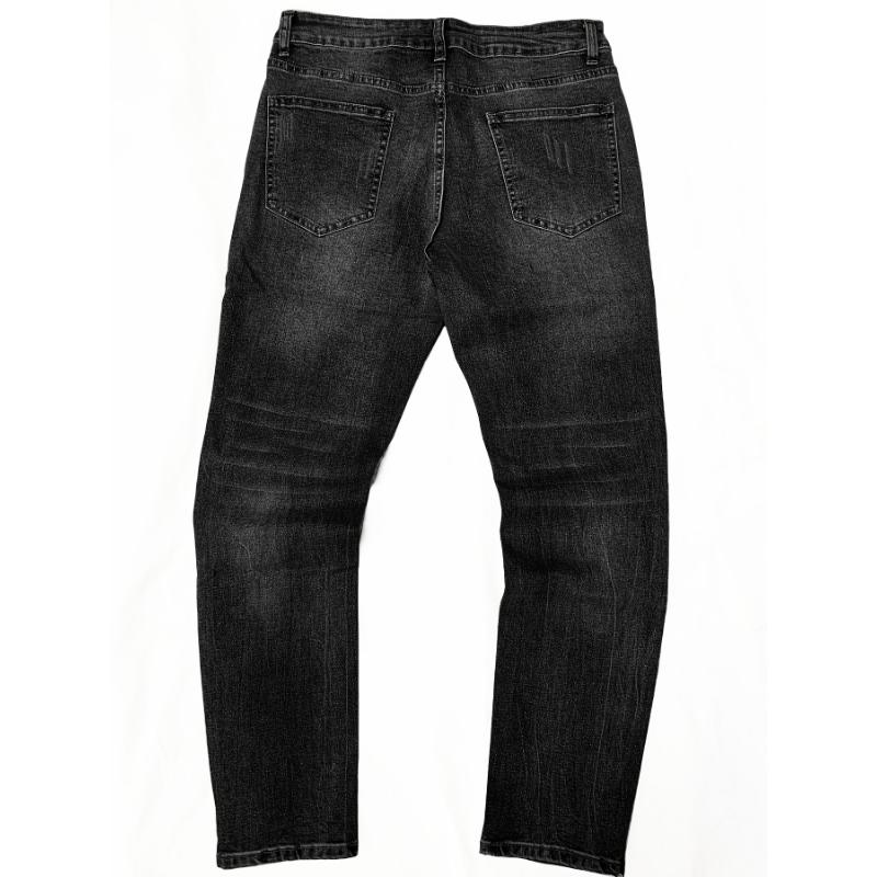 Classic Men's Slim Fit Jeans - Straight Leg, Casual Washed Denim Pants for Everyday Wear Menswear Stretch