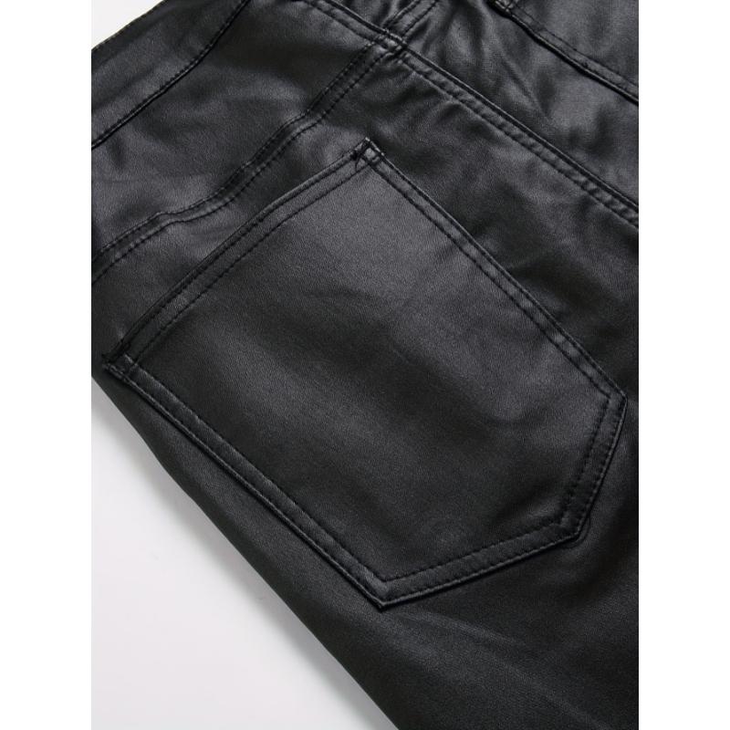 Mens Ultra-Stretch Skinny Jeans - Fashion Chic Street Style with Durable Coated Finish - Ultra-Comfortable Casual Wear