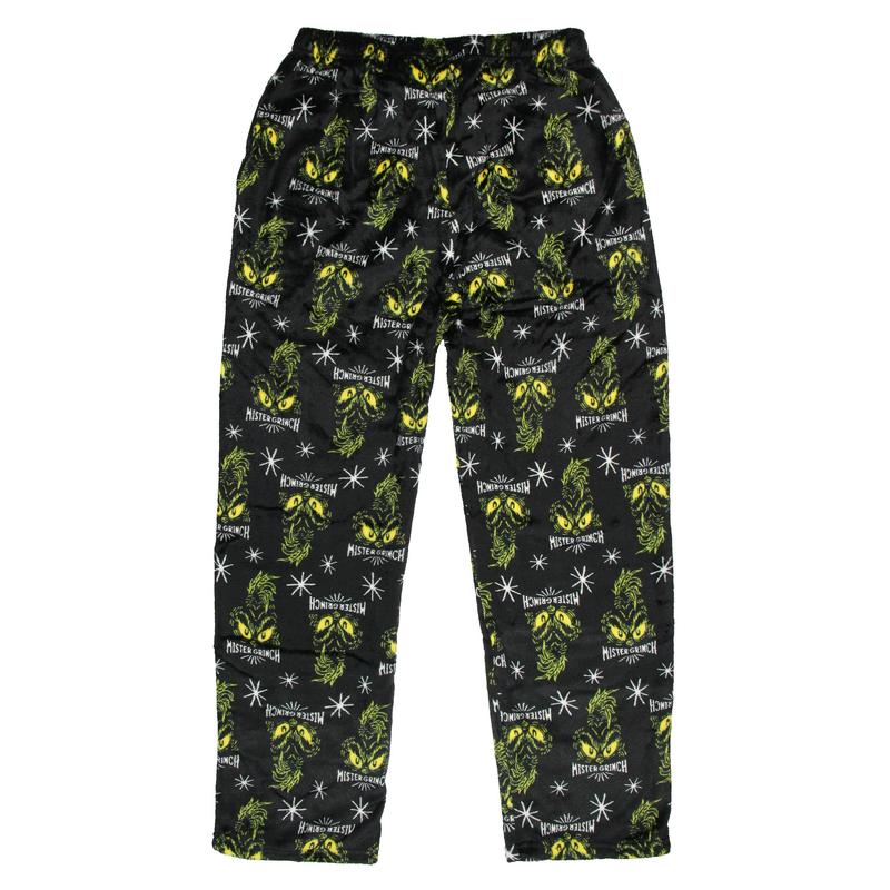 Grinch Pajama Pants Dr Seuss How The Grinch Stole Christmas Mister Grinch Sherpa Fleece Men's Lounge Pajama Pants