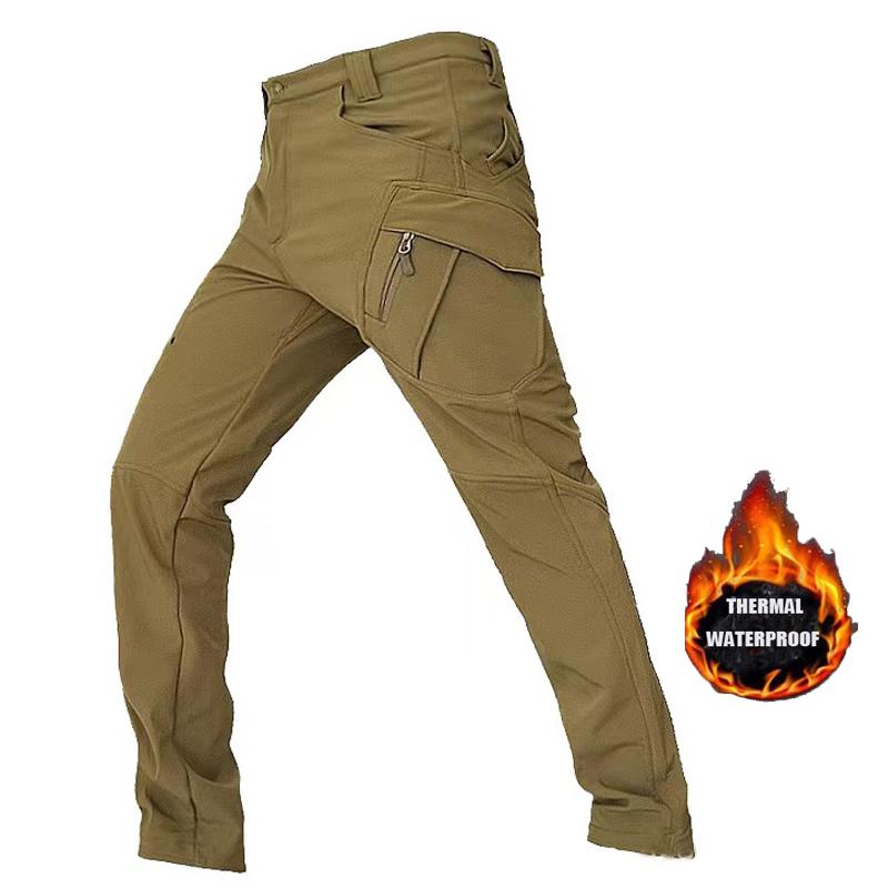 Men's City Gargo Winter Tactical SharkSkin Jackets Hiking Pants Fishing Climbing Trekking Casual Hunting Camping Trousers M-5XL