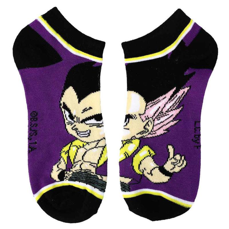 Vegeta Chibi Characters Ankle Socks, 5 Pairs