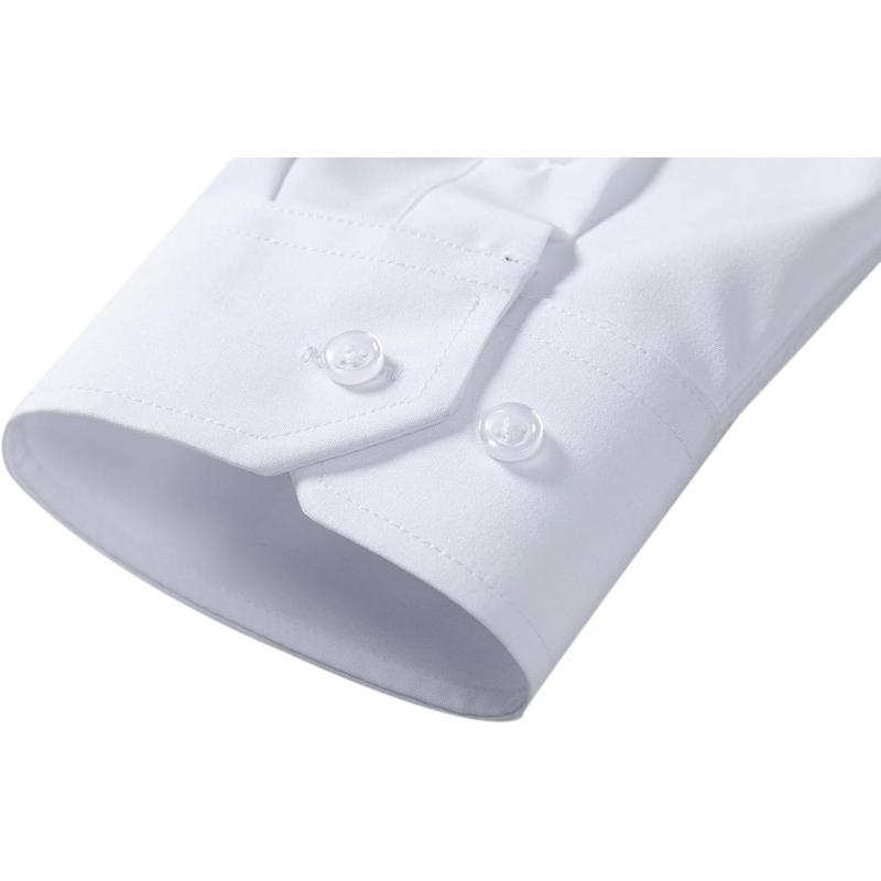 Mens Stretch Slim Fit Dress Shirts Lightweight Soft Long Sleeve Casual Button Down Shirts