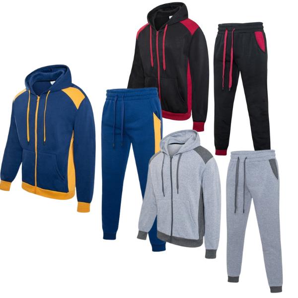 Men Fleece Comfort Set Active Essentials 2 Piece Set Outfit Hoodie Jogger tracksuit hoodie