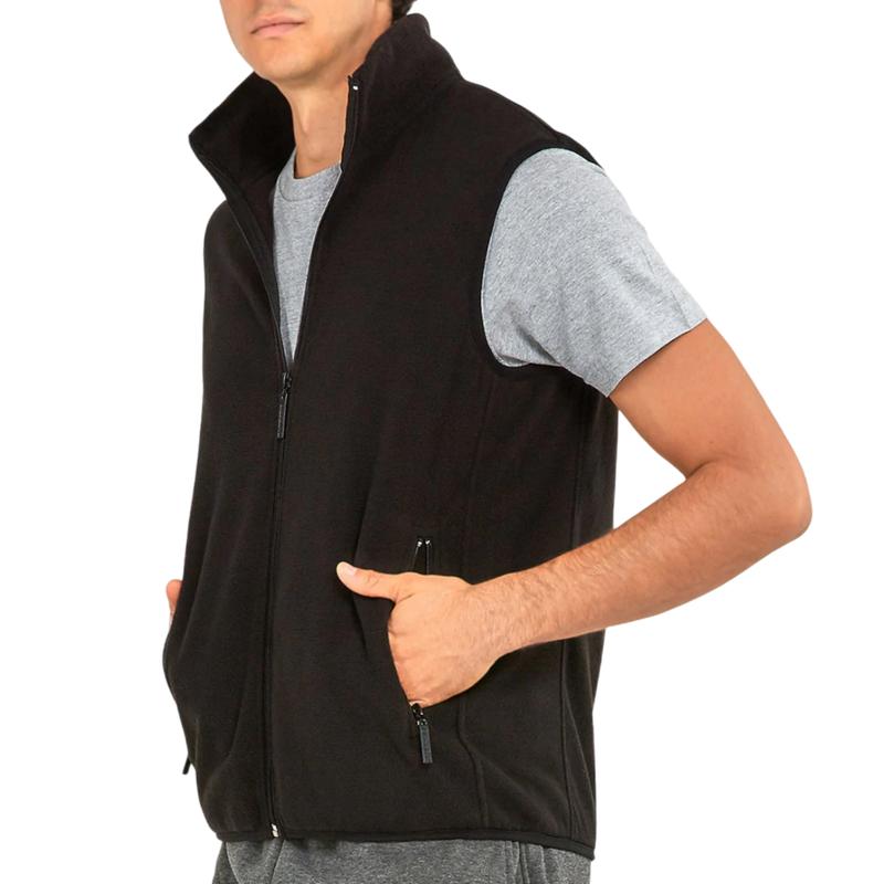 Men’s Full Zip Up Soft Polar Fleece Vest with Zipper Packets S-3XL Regular Plus Big & Tall Size, Sleeveless Fuzzy Casual Lightweight Warm Antistatic Stand Collar Fleece Vest Jacket Coat Sweatshirts Outerwear Outdoor Hiking for Spring Fall Autumn Winter