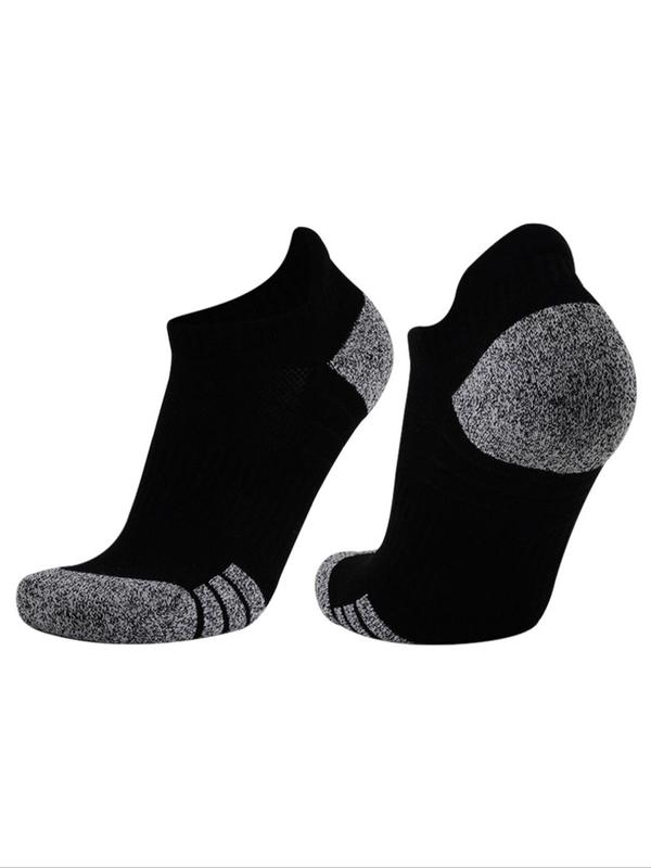 Men's Colorblock Ankle Socks, Anti-odor Sweat-absorbing Low Cut Socks, Soft Comfy Breathable Socks for All Seasons Daily Wear