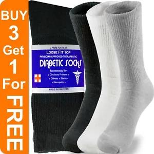 Circulatory Diabetic Cotton Crew Socks 3 Pairs for Men and Women - Womenswear, Comfort