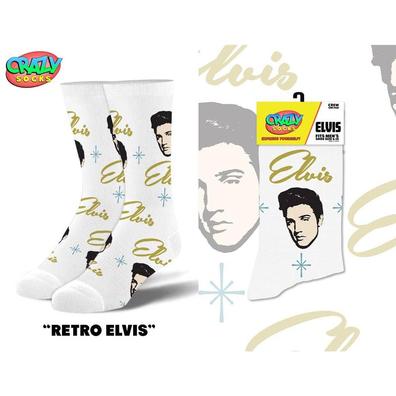 Retro Elvis - Mens Crew Folded