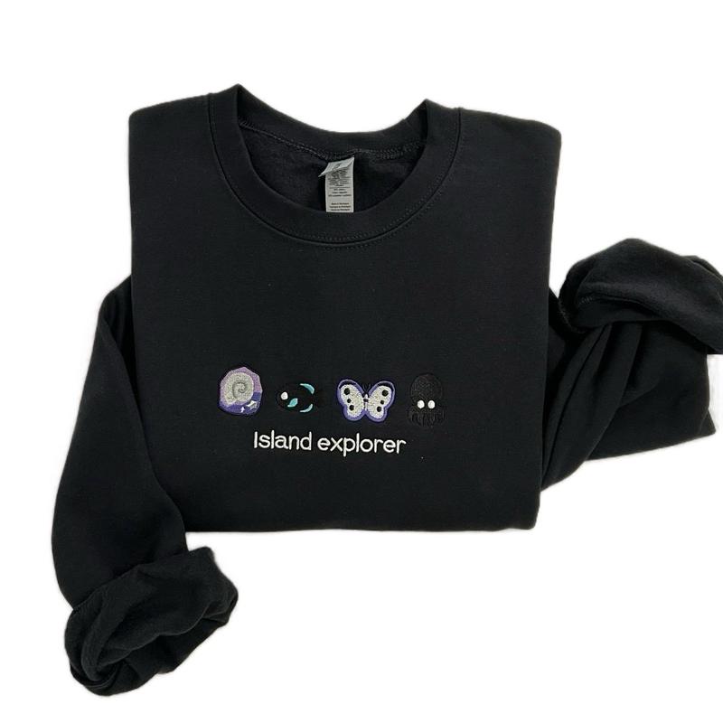 Island essentials or explorer embroidered sweatshirt unisex