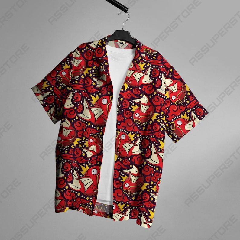 Magikarp Hawaiian Shirt Magikarp Pokemon Anime HG Menswear Top