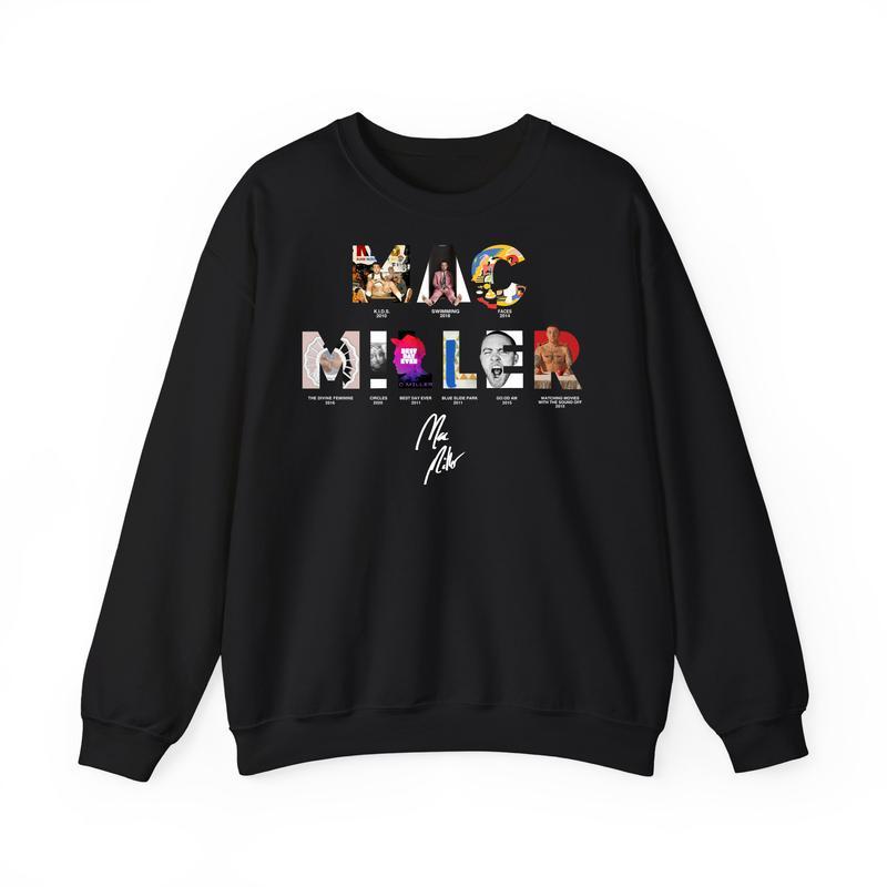 Mac Miller Album With Sign Graphic Sweatshirt Hoodie, Vintage Rap Tee, Hip Hop Sweatshirt & Hoodie, Unisex Cotton T-Shirt, Streetwear Tropical