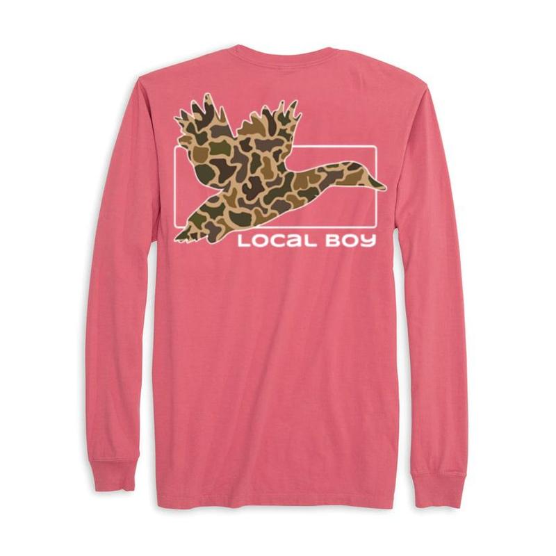 Local Boy Camo Duck Hunting Long Sleeve T-Shirt, Camo Trophy Bottomland Womenswear Long Sleeve Tee, Graphic Unisex Crewneck Shirt For Men And Women