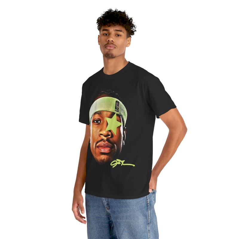 Allen Iverson Inspired Vintage Graphic T-shirt Heavy Cotton Tee Basketball Sreetwear 90s Styled Ai Shirt Hiphop Vibes Y2K Aesthetic Throwback Classic Casual Menswear Retro Top Comfy Day Oversized Smooth Underwear Man Tshirt Streetwear