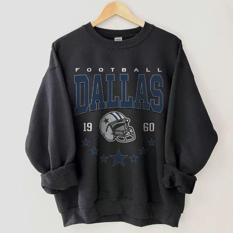 Vintage 90s All Team Football Sweatshirt – 1960s Cowboy Game Day Shirt, Unisex Football Fan Gift Sweater, Team Unisex Shirt for Football Fans