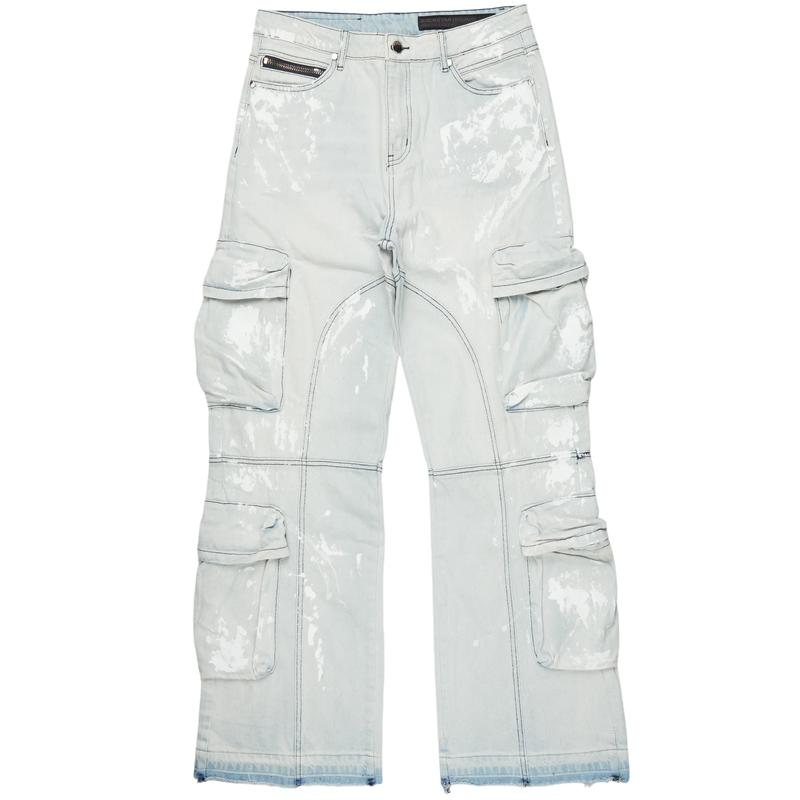 Alary Painter Blue Baggy Fit Cargo Jean