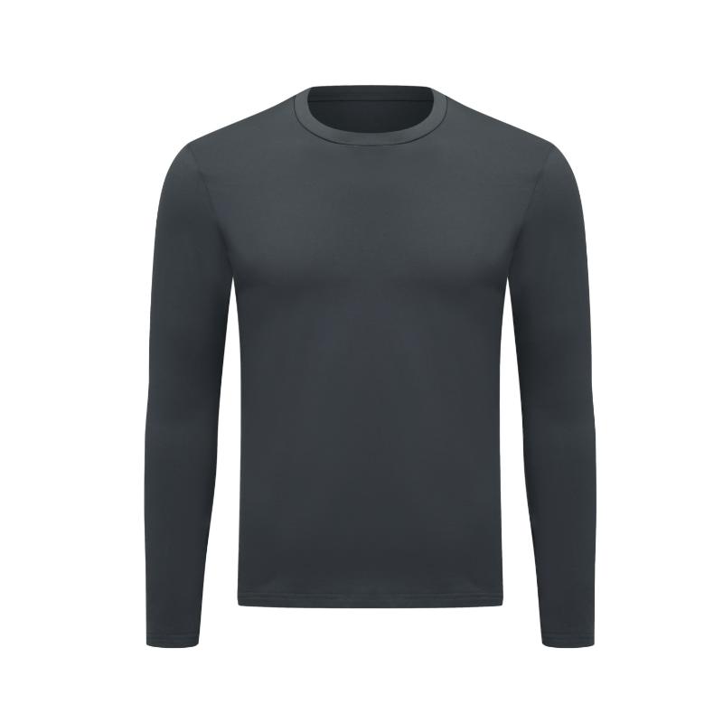 Men's Thermal Underwear Tops - Crew Neck Base Layer Long Sleeve Tops Fleece Lining Bottoming Shirts - For Cold Weather - For Men - Keep Warm & Comfortable - Ideal Gift for Winter Sports Enthusiasts Fabric Menswear Spandex Collar