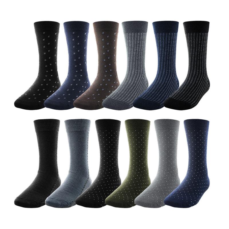 12 Pair Pack Men's Classics Dress Socks