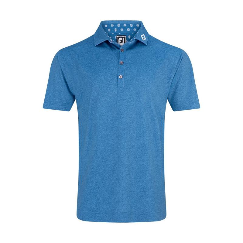 2024 FootJoy Texture Print Polo - Sapphire