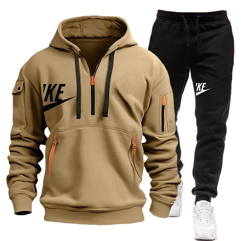 Spring and autumn new fashion Korean style access control zipper men's sweatshirt letter print zipper hooded suit