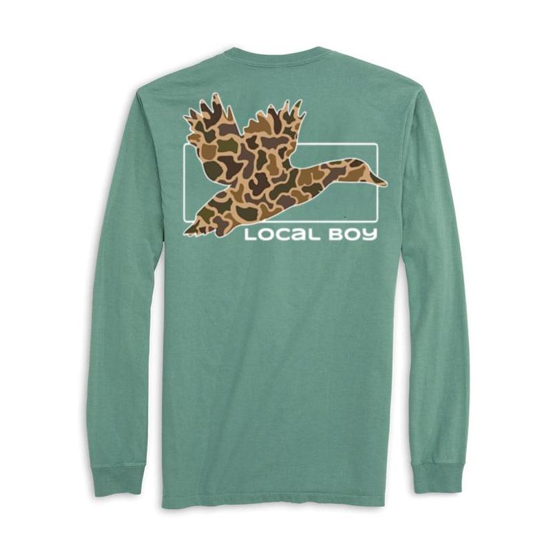 Local Boy Camo Duck Hunting Long Sleeve T-Shirt, Camo Trophy Bottomland Womenswear Long Sleeve Tee, Graphic Unisex Crewneck Shirt For Men And Women