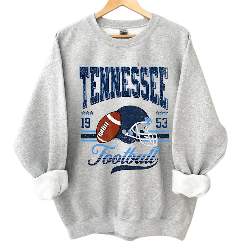 90s Throwback All-Team Football Sweatshirt, Sport Color, Vintage Game Day Style, Cowboy Sweatshirt, Perfect Gift for Football Fans Tops Sweaters Menswear