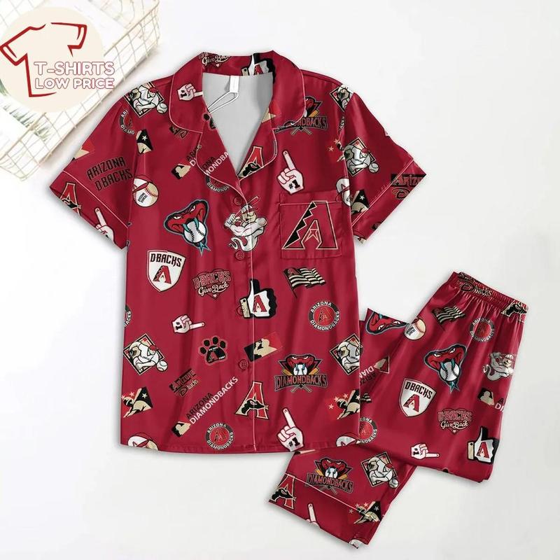 Arizona Diamondbacks Logo Pajamas Set - T-shirts Low Price