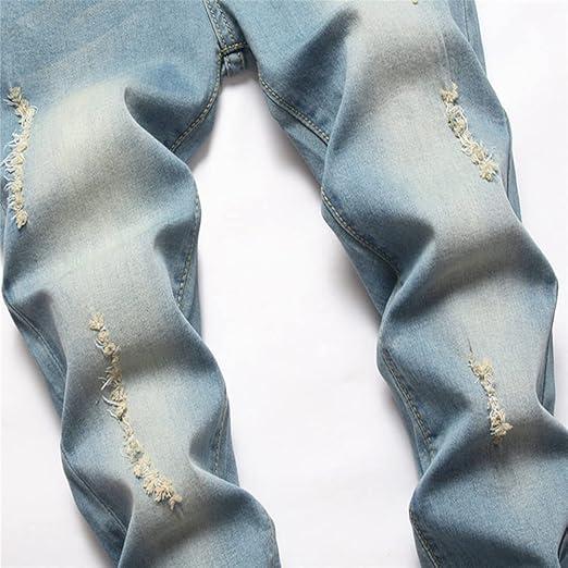 LONGBIDA Ripped Skinny Fit Distressed Stretch Fashion Jeans Pants O