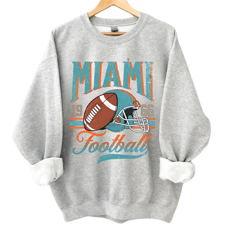 90s Throwback All-Team Football Sweatshirt, Sport Color, Vintage Game Day Style, Cowboy Sweatshirt, Perfect Gift for Football Fans Tops Sweaters Menswear