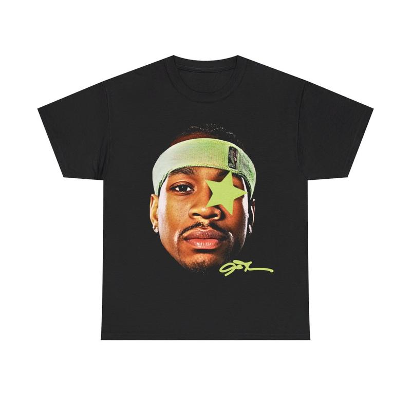 Allen Iverson Inspired Vintage Graphic T-shirt Heavy Cotton Tee Basketball Sreetwear 90s Styled Ai Shirt Hiphop Vibes Y2K Aesthetic Throwback Classic Casual Menswear Retro Top Comfy Day Oversized Smooth Underwear Man Tshirt Streetwear