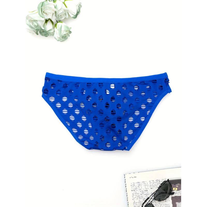 2PCS Multicolor Suit Men's Sexy Low Rise Mesh Fishnet Panties Breathable Cut-Out Briefs Translucent Summer Fashion Intimate Panties Sweet Seductive Lingerie Sexy Bikini Men's Casual Panties Fun Erotic Underwear For Men