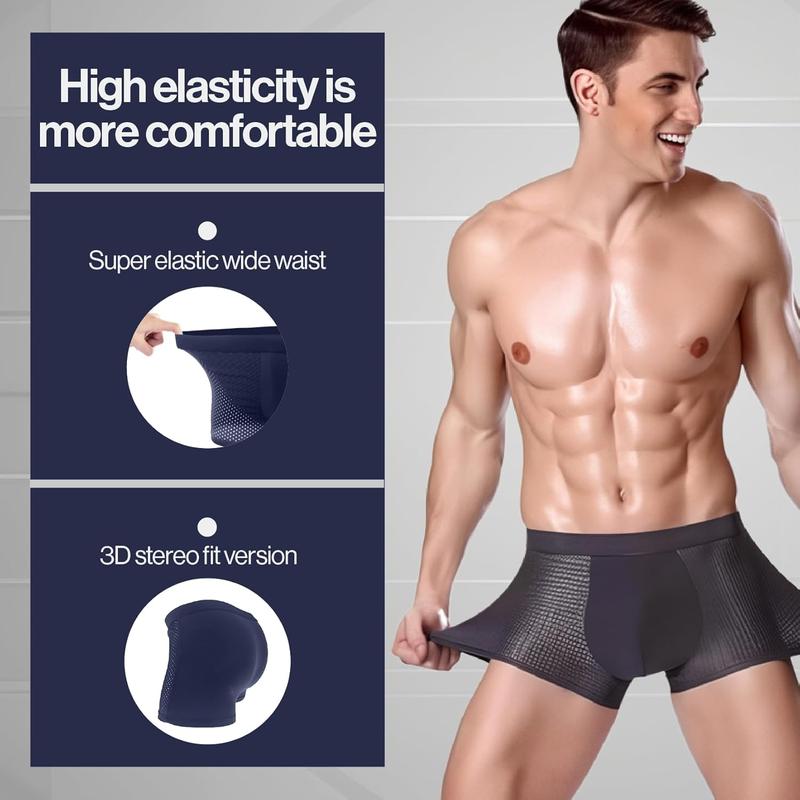 Box Hero Boxer Briefs- Breathable Mens Underwear, Built-in with 3D Pouch Comfortable Underwear for Men