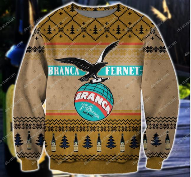 Fernet-Branca Beer Pattern Ugly Christmas Sweater, All Over Print sweater