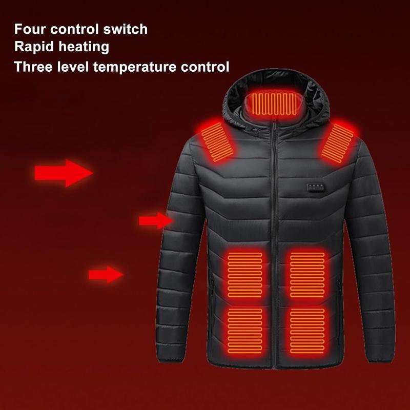 Heated Jacket for Women Men 21 Zones Heated Hoodie Winter Soft Puffer Windproof Coat USB Charging Body Warmer Unisex