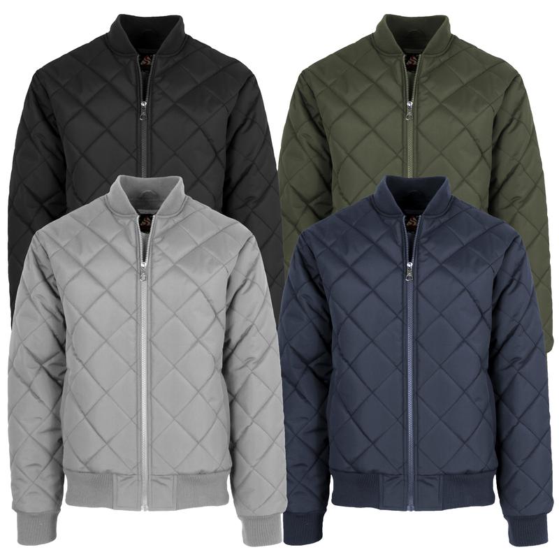 Men's Long Sleeve Quilted Bomber & Heavyweight Flight Bomber Jackets (S to 2XL)