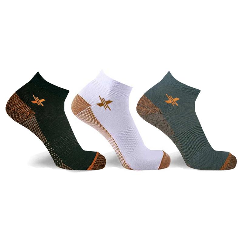 Extreme Fit Copper-Infused Ankle Socks - Odor Control & Perfect for Active Lifestyles Fabric Menswear