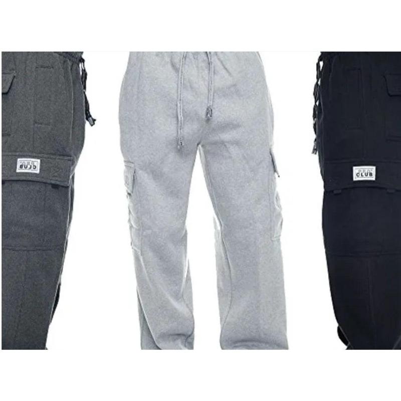 Pro Club Men's Cargo Sweatpants Cotton Casual SSK Menswear Pocket