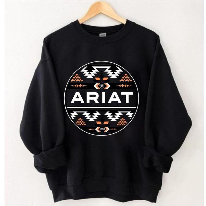 Ariat Sweatshirt, Western Stylish Brand, Premium Cotton Material, Clear Print, Youthful Style, Perfect for Various, Hoodie, Shirt Menswear Sweaters