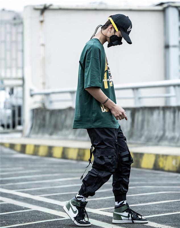 Niepce Black Techwear Joggers Kaisha Japanese Streetwear Cyberpunk Pants