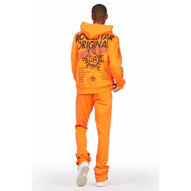 Yash Orange Super Stacked Flare Pant Set