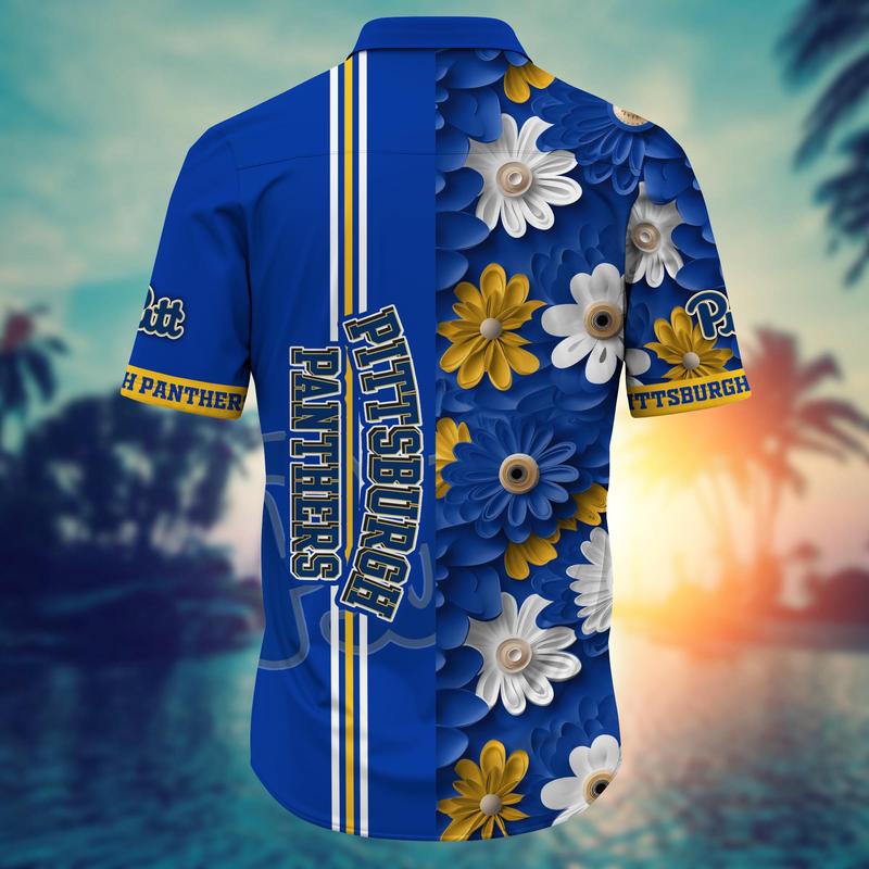 Comfimerch Pittsburgh Panthers NCAA Hawaiian Shirt - Celebrate Your Team Spirit in Style with This Unique Hawaiian Shirt Casual Fabric, Soft Top Man