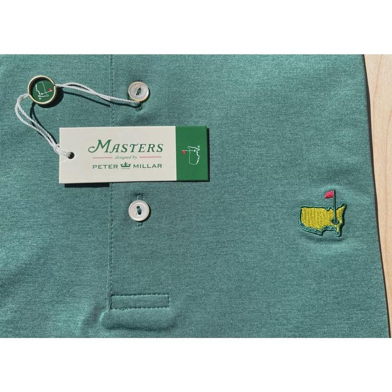 2024 Masters Peter Millar Augusta Green Solid Large Men’s Golf Polo Shirt ? ⛳️