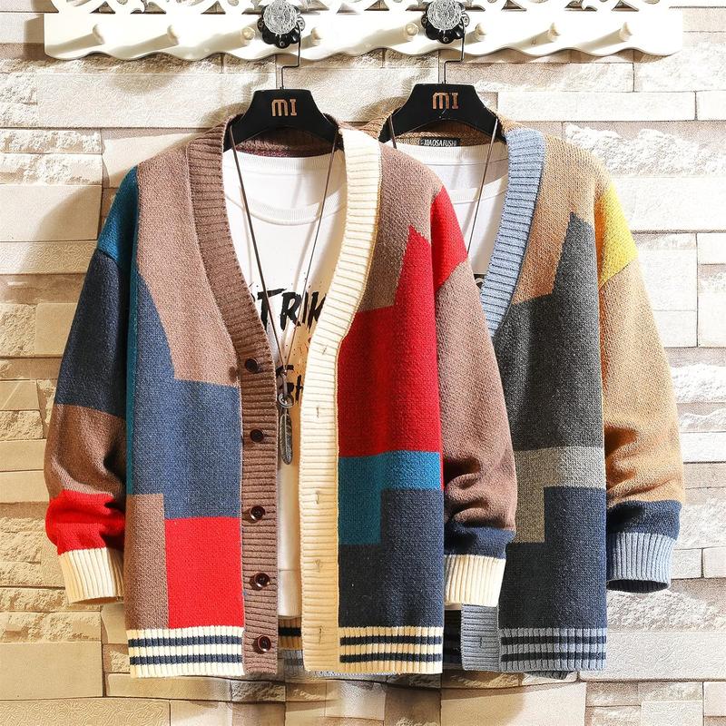 Cardigan Sweater for Men Knitted Long Sleeve Sweaters with Buttons cardigan sweater