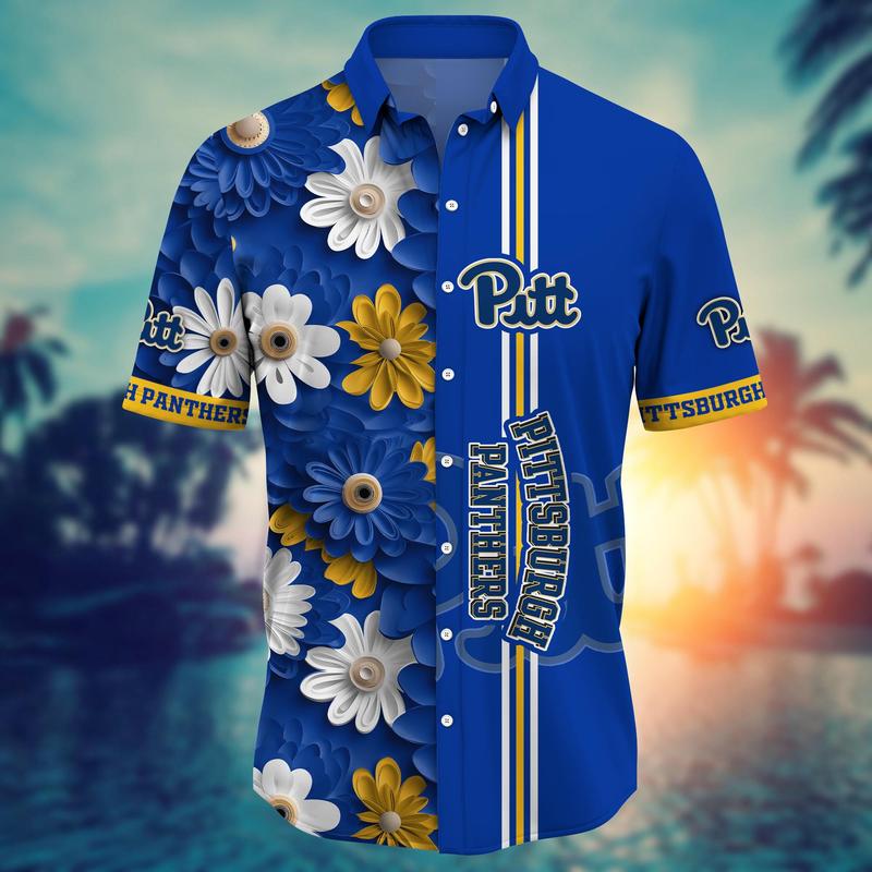 Comfimerch Pittsburgh Panthers NCAA Hawaiian Shirt - Celebrate Your Team Spirit in Style with This Unique Hawaiian Shirt Casual Fabric, Soft Top Man