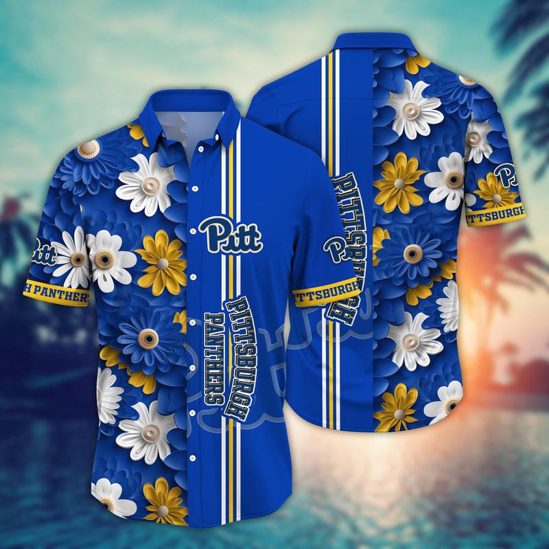 Comfimerch Pittsburgh Panthers NCAA Hawaiian Shirt - Celebrate Your Team Spirit in Style with This Unique Hawaiian Shirt Casual Fabric, Soft Top Man